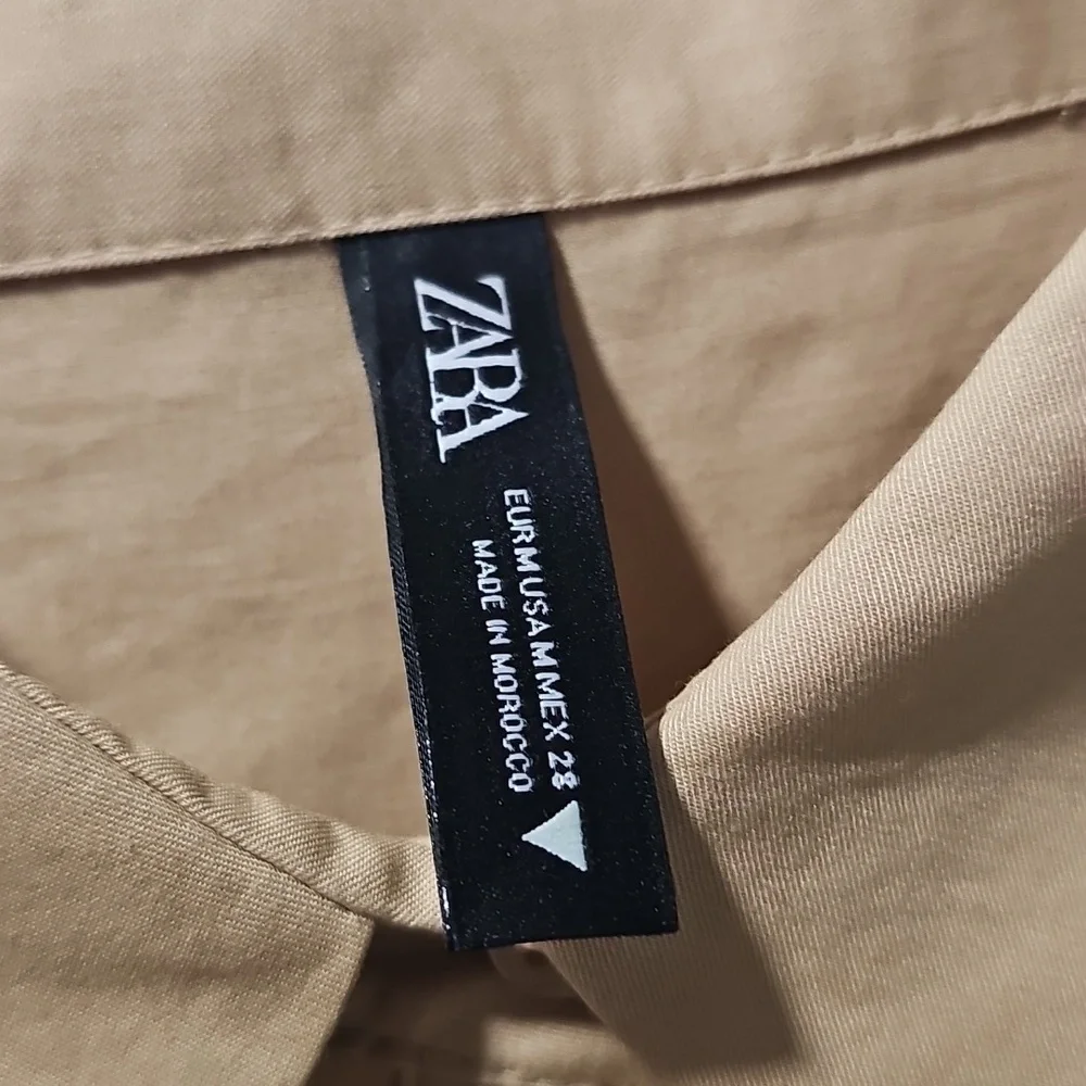Zara Puff Button-Down Mini Dress Size‎ M - Picture 4 of 10